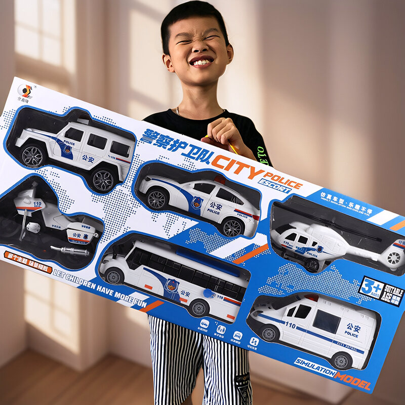 YANGBEI | Bộ Đồ Chơi Xe Cảnh Sát Cho Bé Trai 3-6 Tuổi