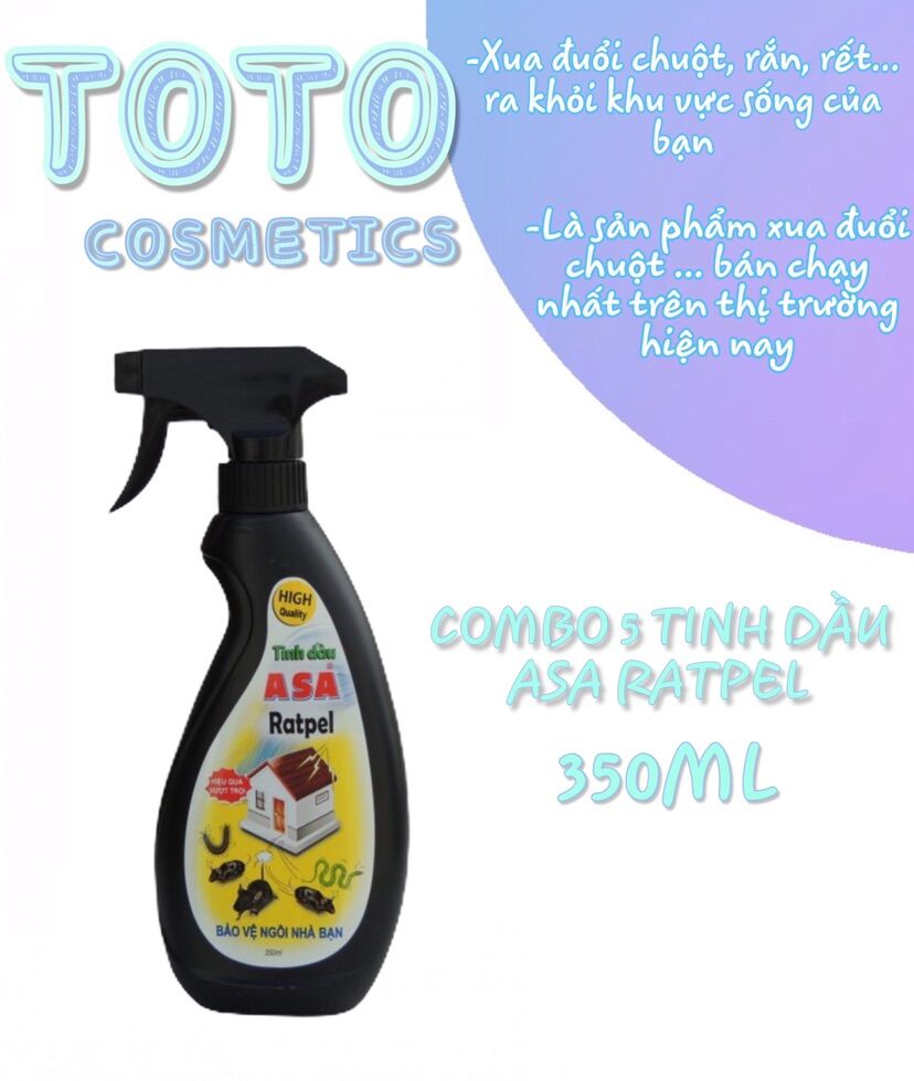 Combo 5 chai xịt xua đuổi chuột asa ratpell 350ml