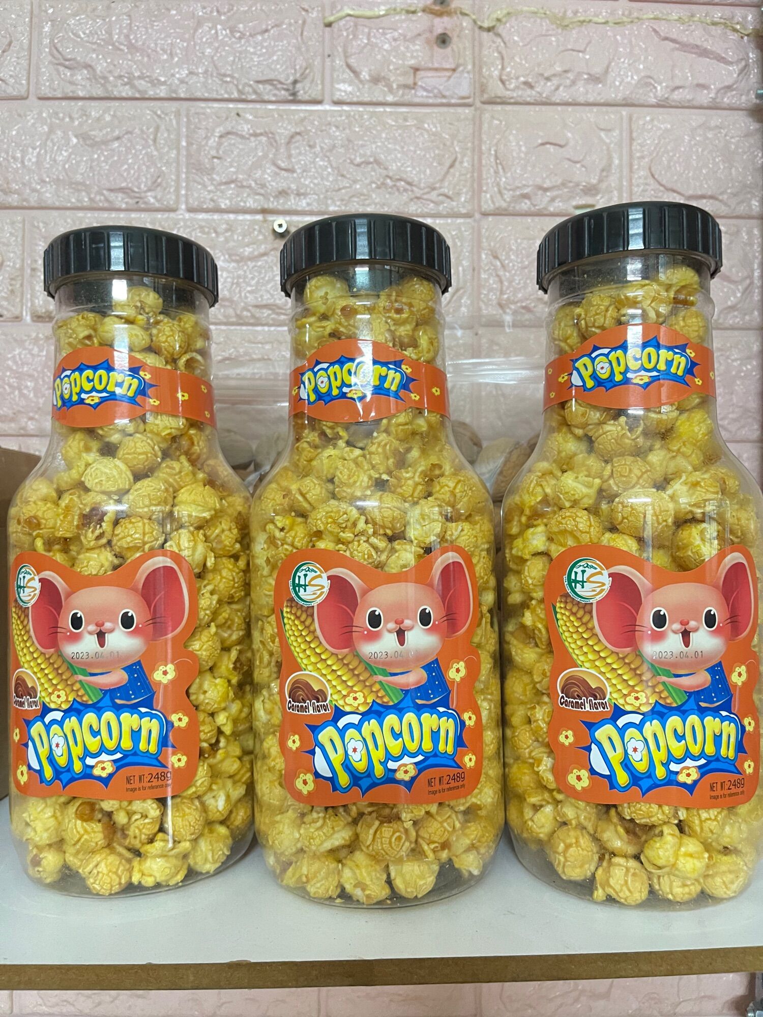 Chai bắp khổng lồ, bắp rang bơ