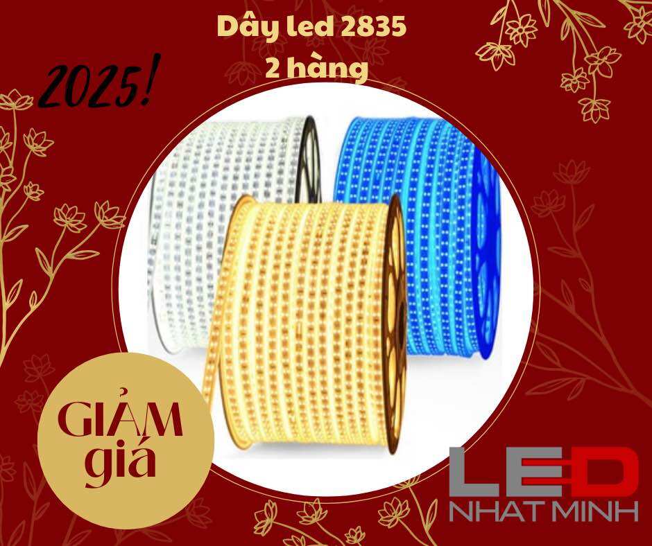 Dây led đôi 2835 siêu sáng chịu nước - 220v