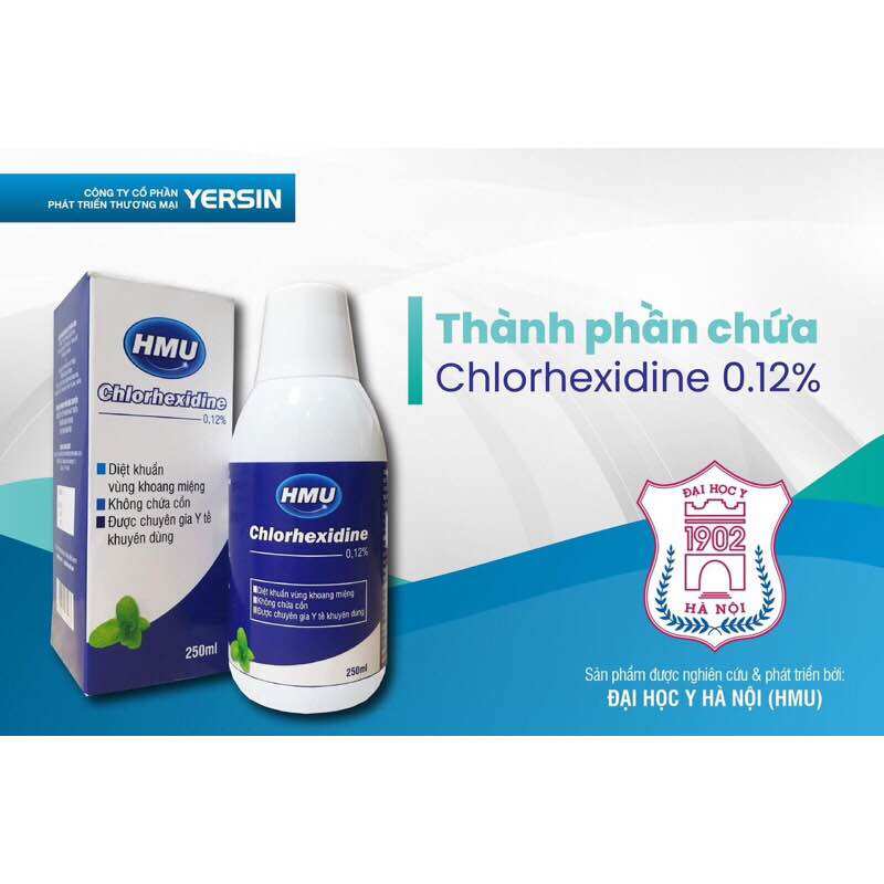 Nước súc miệng HMU Chlorhexidine 0.12%