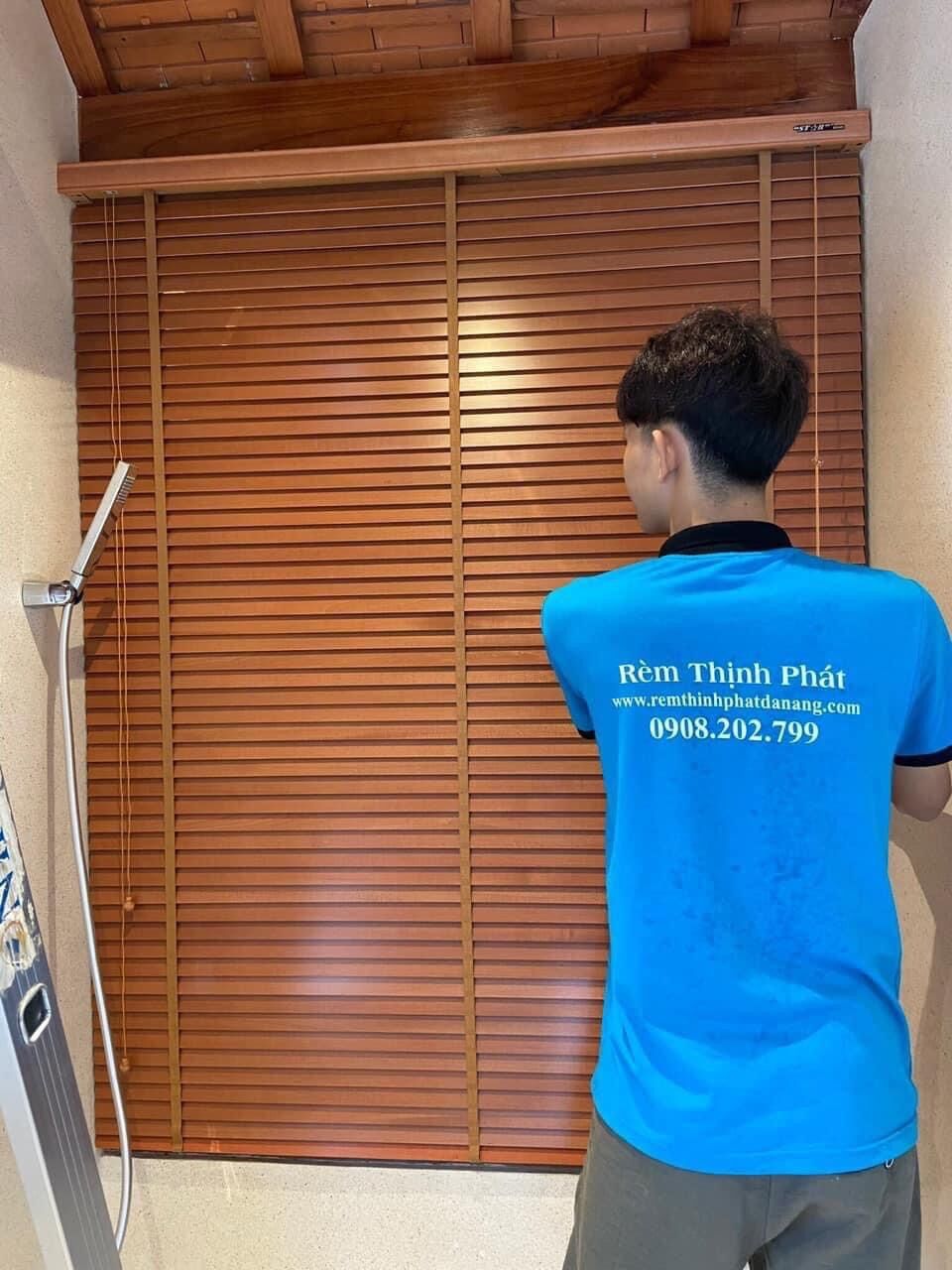 Rèm Sáo gỗ rèm gỗ che nắng cửa sổ