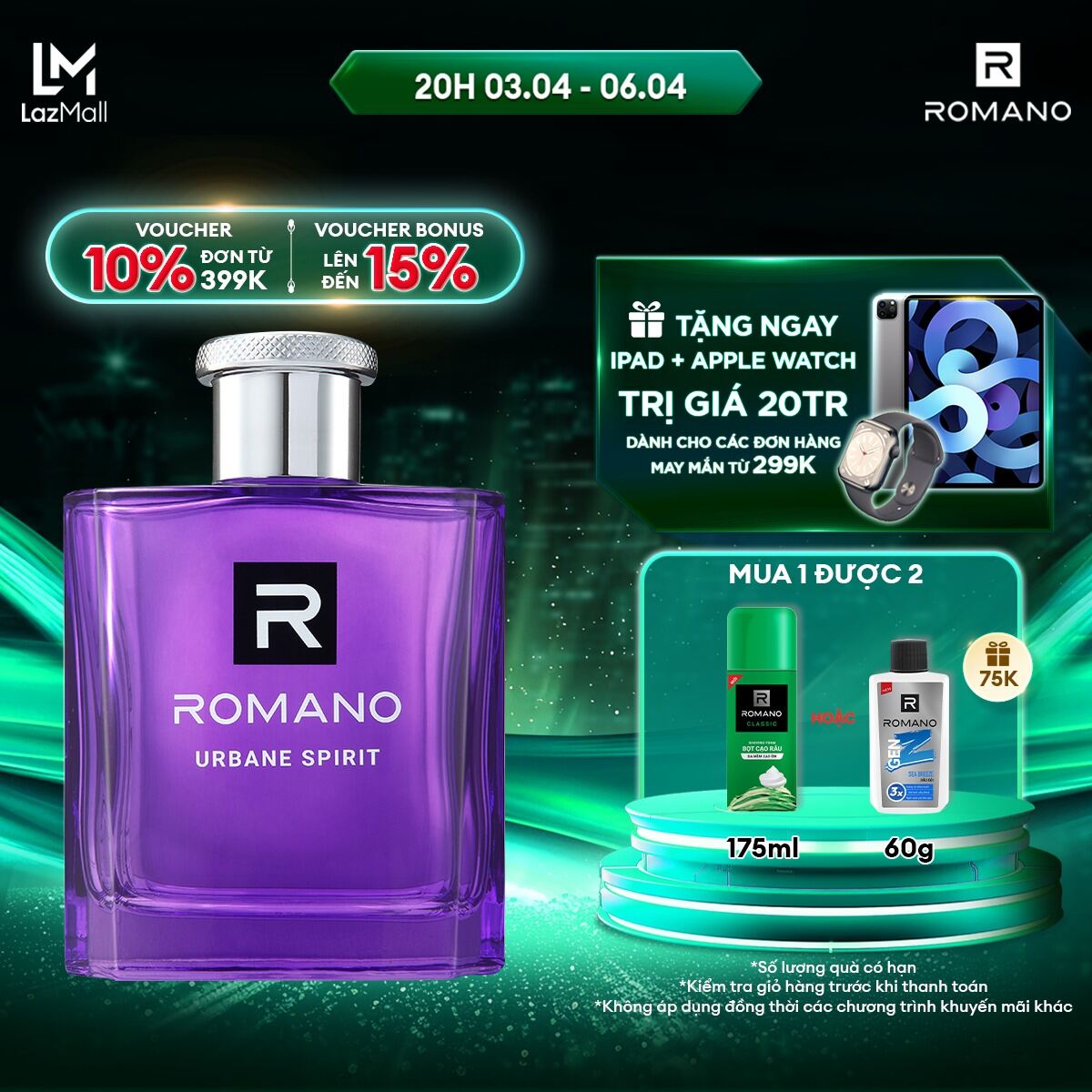 ROMANO NƯỚC HOA EDP URBANE SPIRIT 100ML