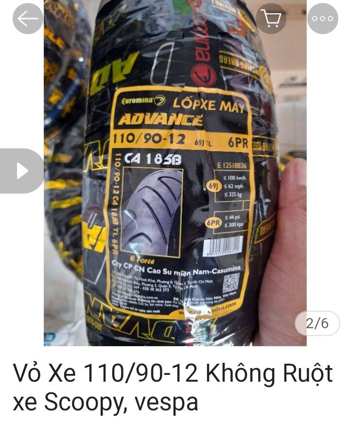 Lốp sau 110/90-12 honda scoopy, zoomer x, yamaha frrego...