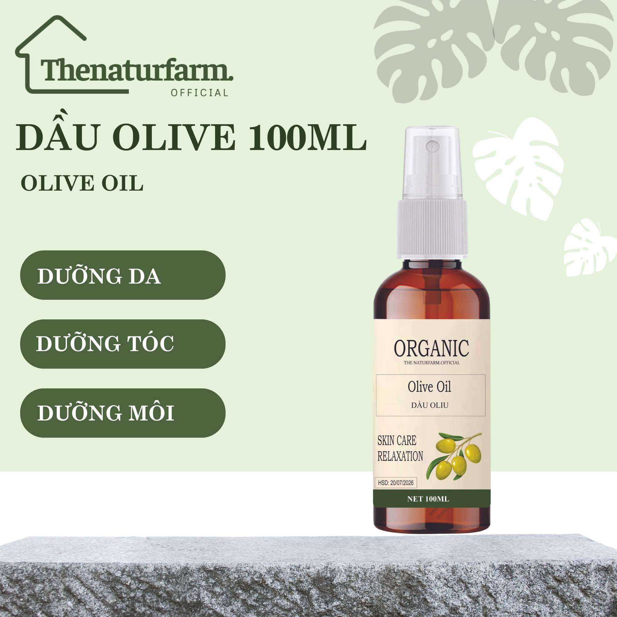 Dầu Olive nguyên chất hữu cơ 100ML