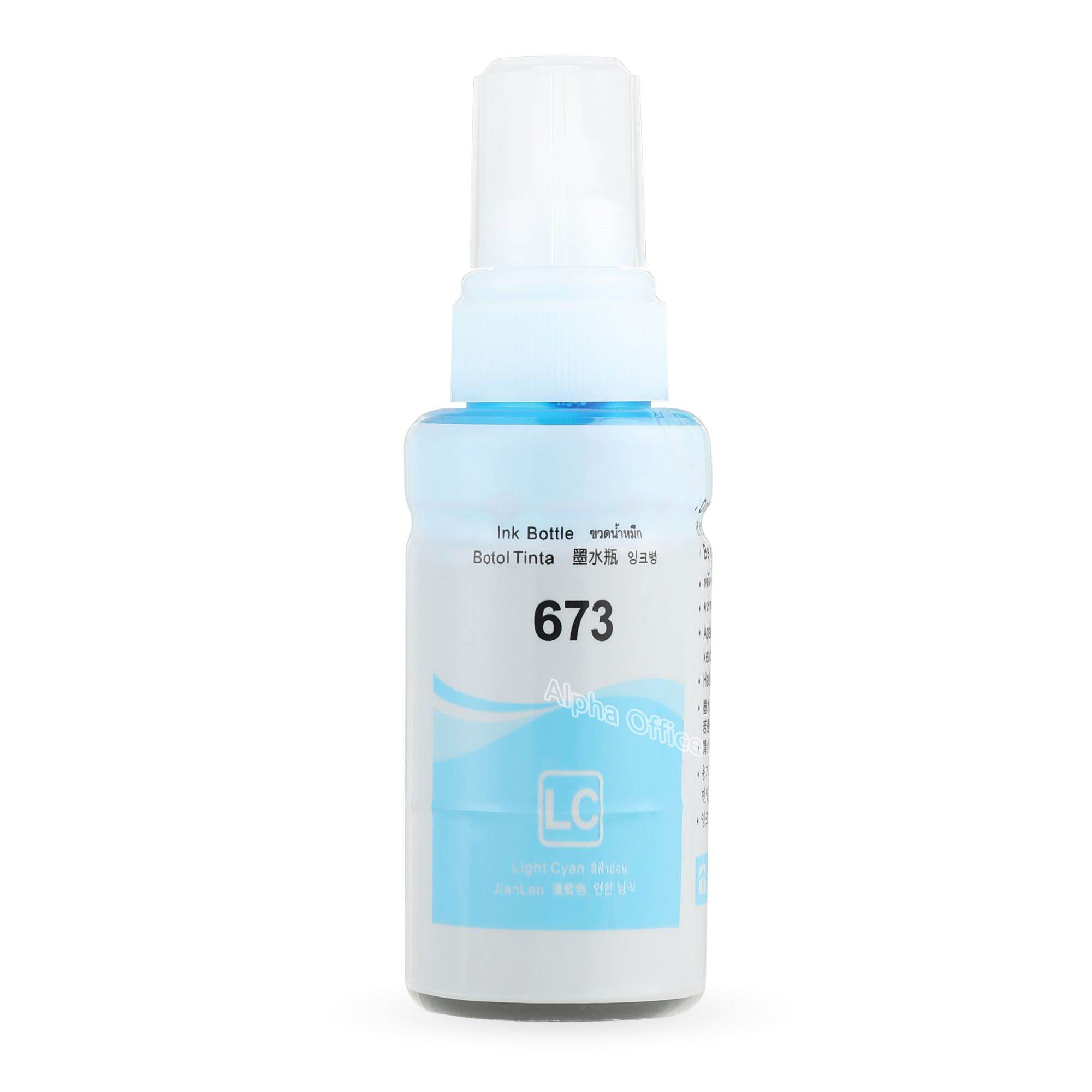 Mực in tương thích epson 673 màu xanh nhạt cho máy epson 1390/1400/1430/l1800/l805