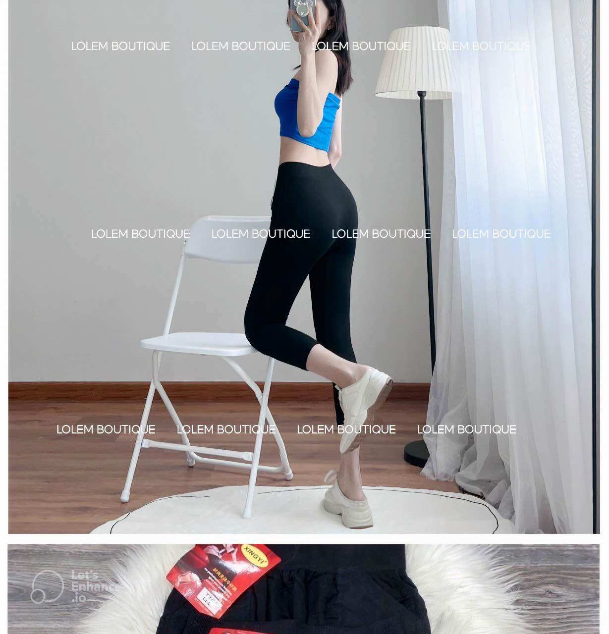 Quần lửng 7766 legging qc 2 túi chiều dài 71cm