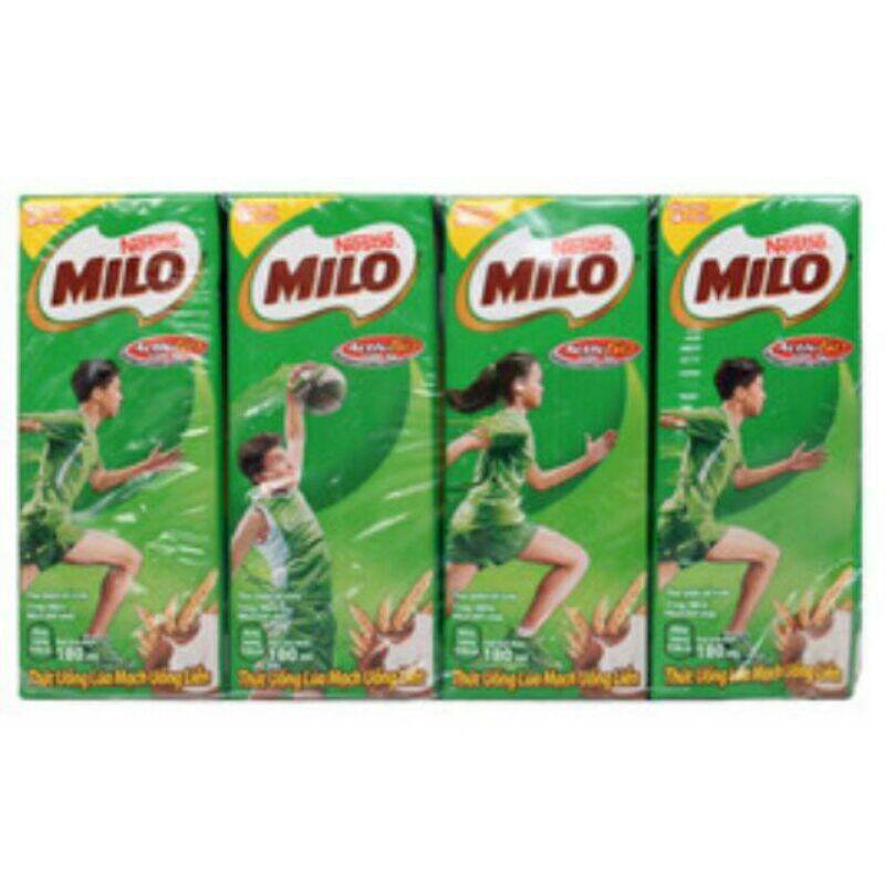 Combo 2 vỉ sữa milo loại 180ml gồm 8hộp date xa