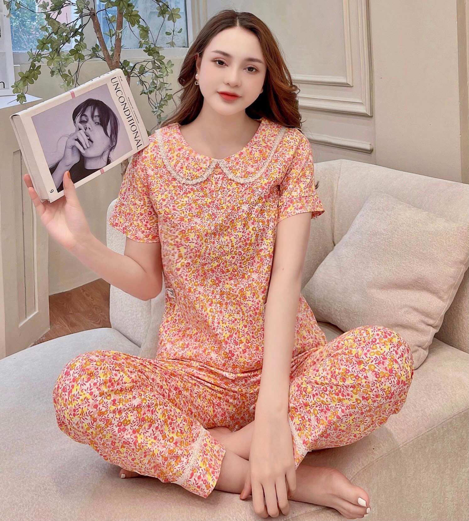 Đồ bộ nữ mặc nhà vải kate