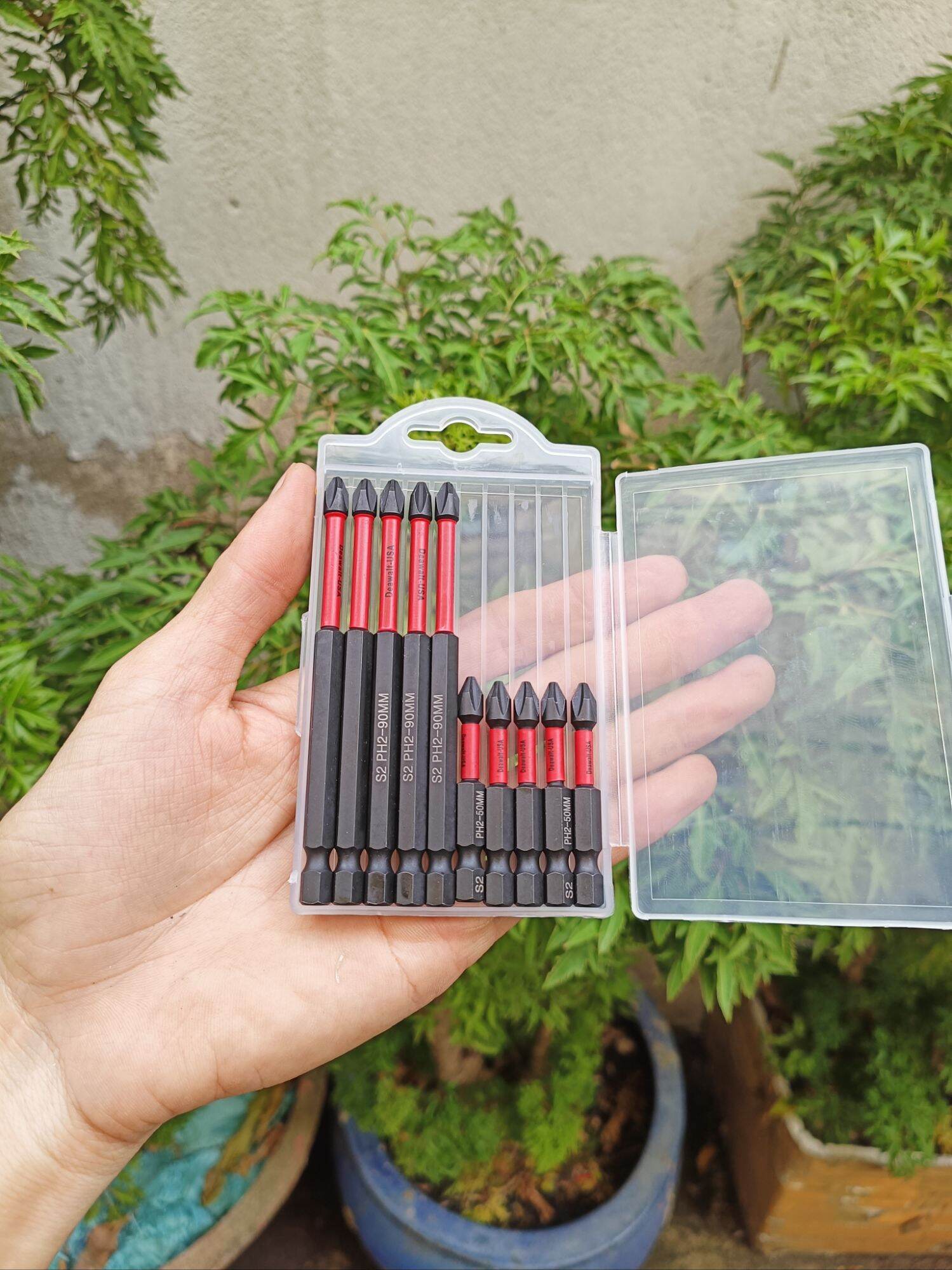 Combo 10 đầu bắn vít chân lục giác Detwat usa cao cấp