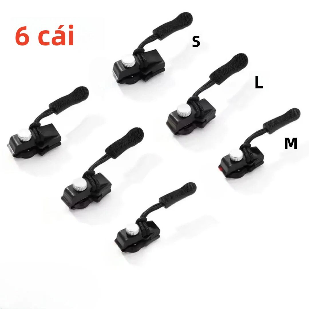 Đầu Khóa Dây Kéo Đa Năng 6/3 Chiếc Đầu Khóa Dây Kéo Kim Loại Có Thể Tháo Rời Lắp Đặt Nhanh Cho Áo Khoác Túi Hành Lý - Sửa Chữa Khóa Trượt Dễ Dàng