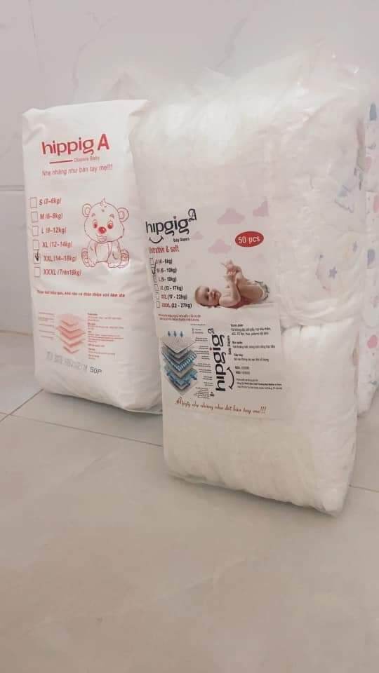 Bỉm hipgig quần combo 100 miếng xuất Nhật cao cấp - đủ size7-25kg