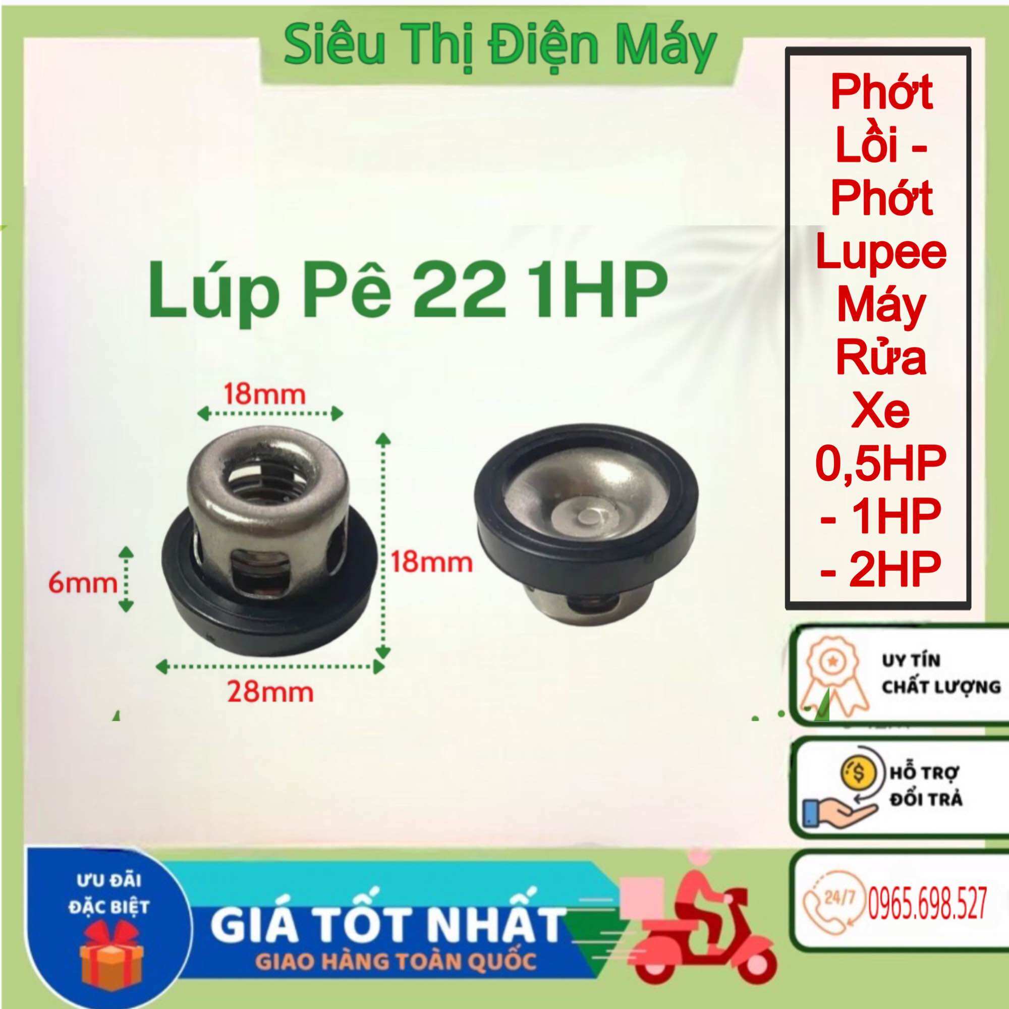 Lúp pê van 1 chiều đầu xịt rửa xe ,đầu phun thuốc sâu 0.5hp - 1hp -2hp -5hp
