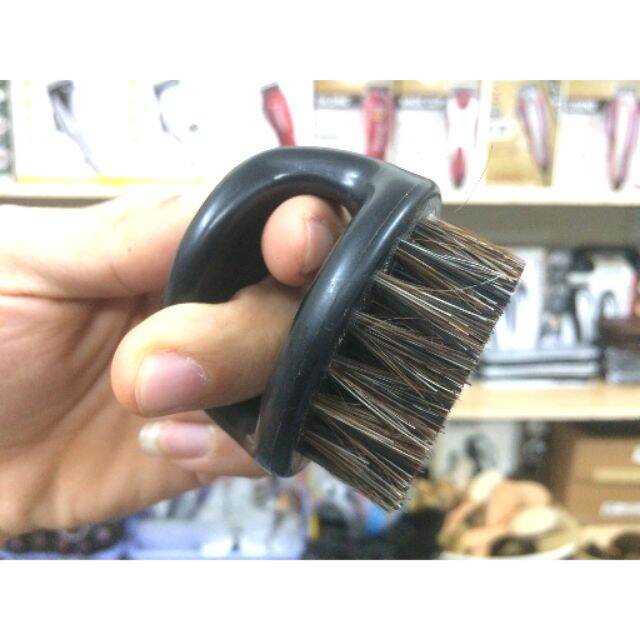 Chổi phủi tóc barber lông ngựa, cóc phủi tóc barber xỏ ngón phủi lưỡi tông đơ.