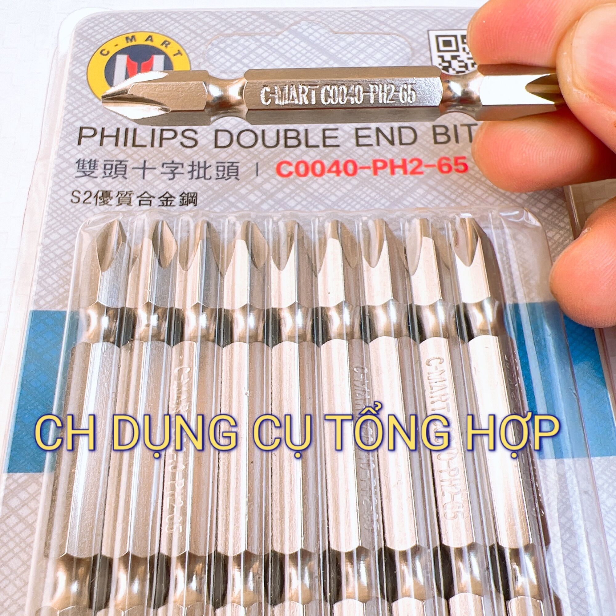 Mũi bắn vít  2 đầu C0040-PH1-65/ C0040-PH2-65 C'Mart (Mũi bắn vít)