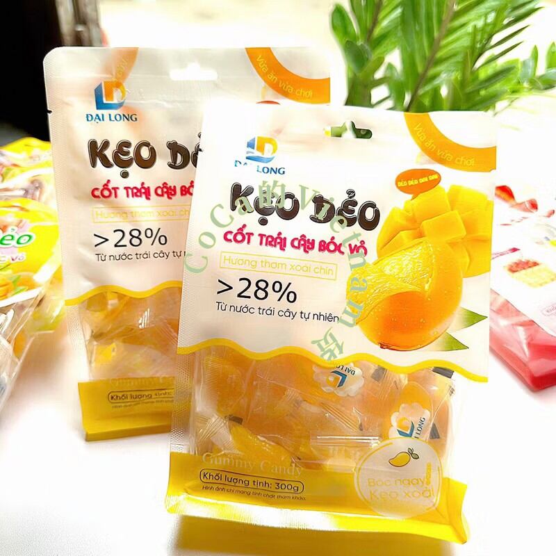 Mango Flavored Soft Candy Snacks 300g Vietnam Imported Fruit Flavor Gelatinous Caramels Sweet Treats