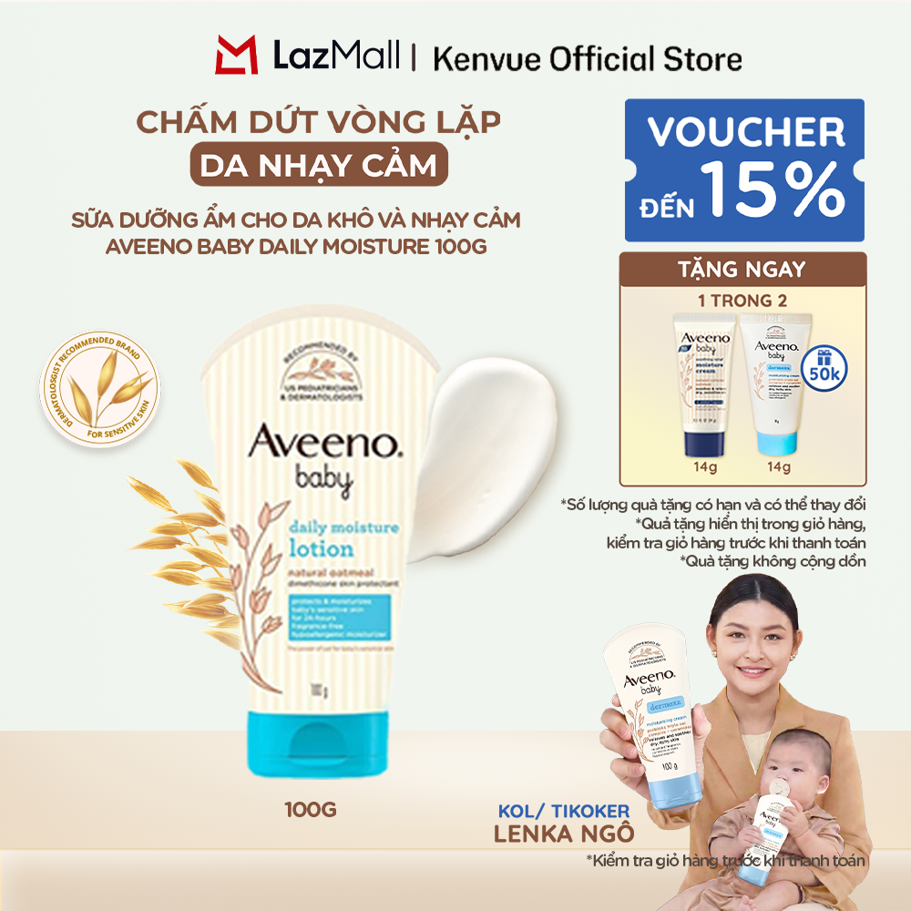 Sữa dưỡng thể Aveeno Baby Daily Moisture Lotion 100g