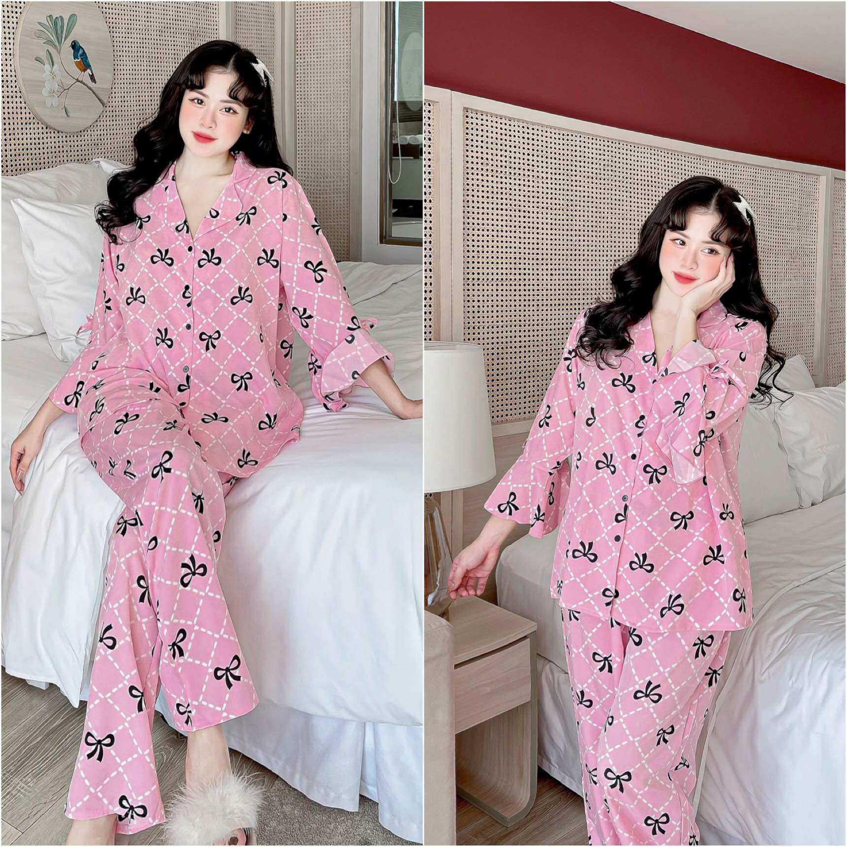 Đồ bộ bigsize 55-100kg lụa nhật tiểu thư tay lỡ quần dài