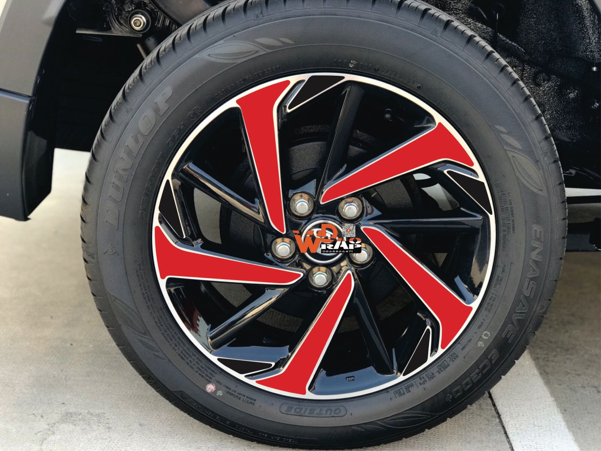 Decal dán mâm Rush (5 bánh)