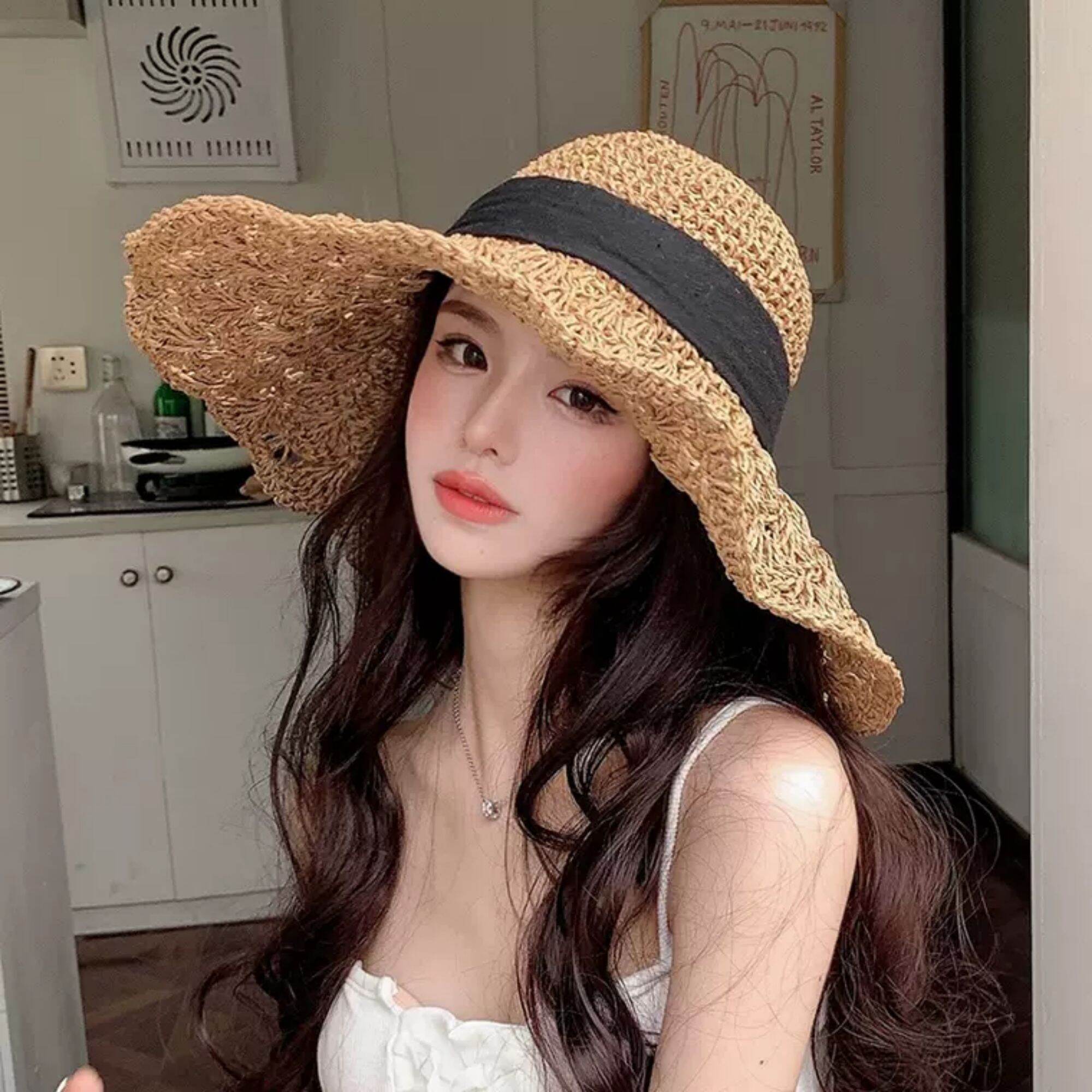 Mũ cói nữ thời trang đi biển du lịch