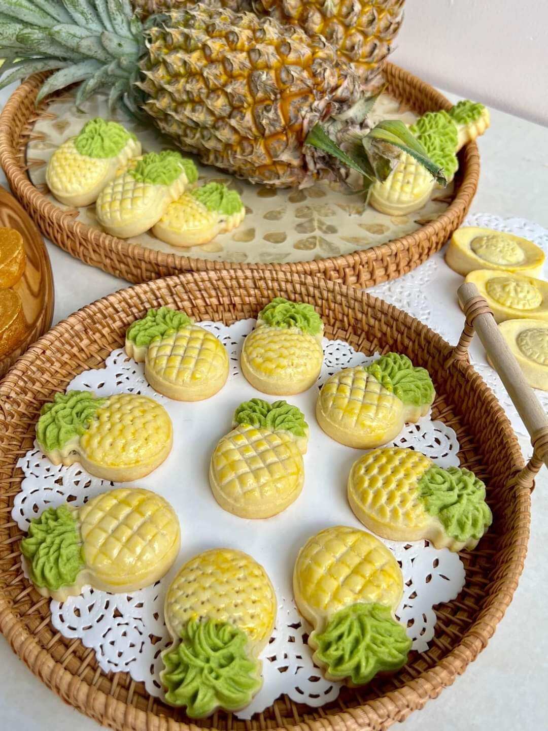 Khuôn quả dứa bánh dứa 30g 4 mặt/2 mặt