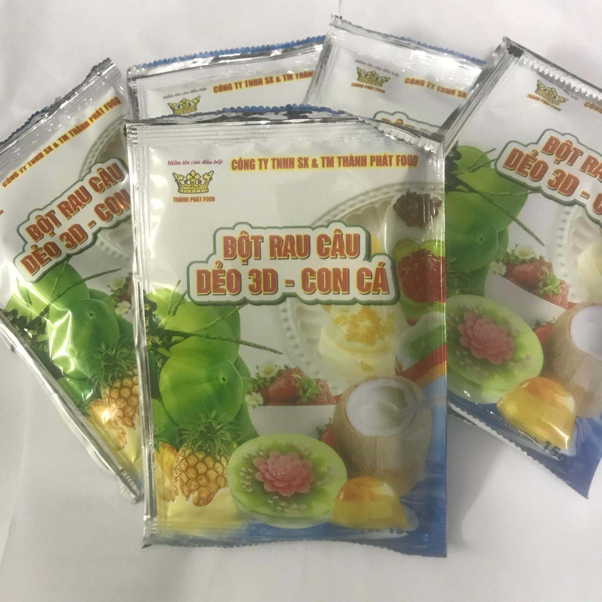 Bột rau câu dẻo 3D con cá gói nhỏ 15g