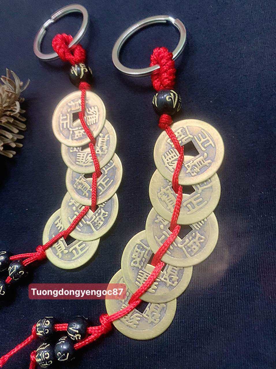Móc khoá đồng xu ngũ đế