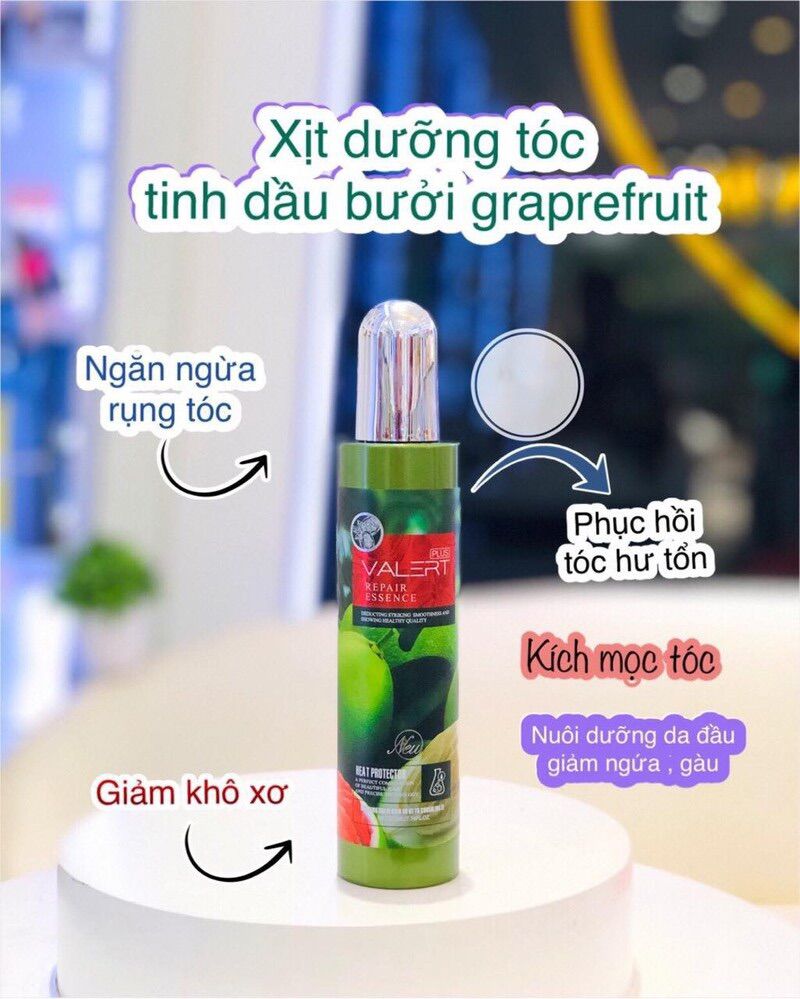 Xịt Dưỡng Tóc Tinh Dầu Bưởi Valert Repair Essence Plus 220ml