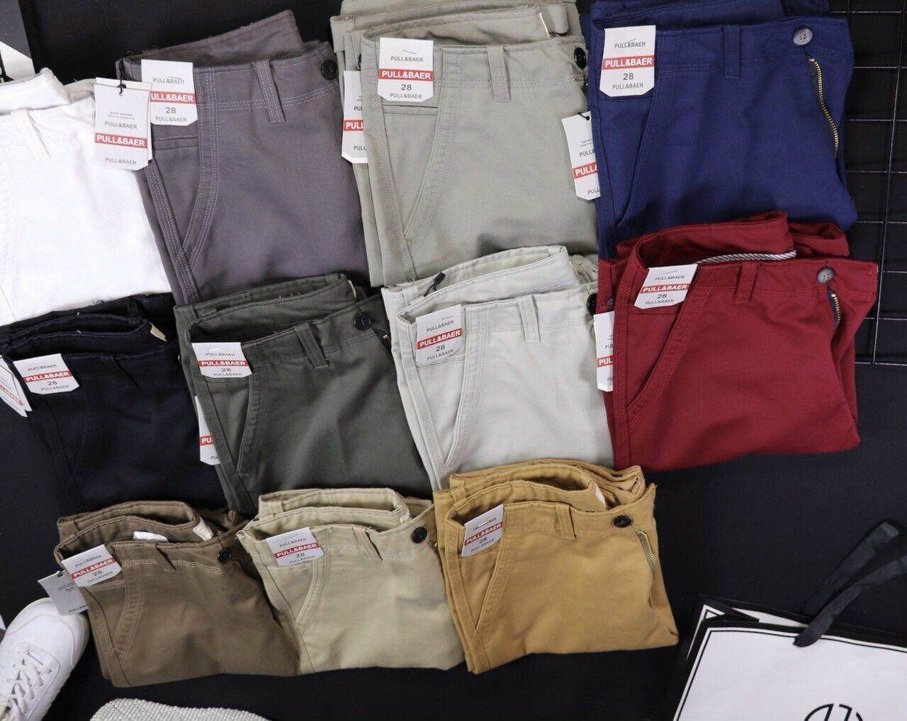 Quần short kaki Pull bear xuất khẩu thời trang