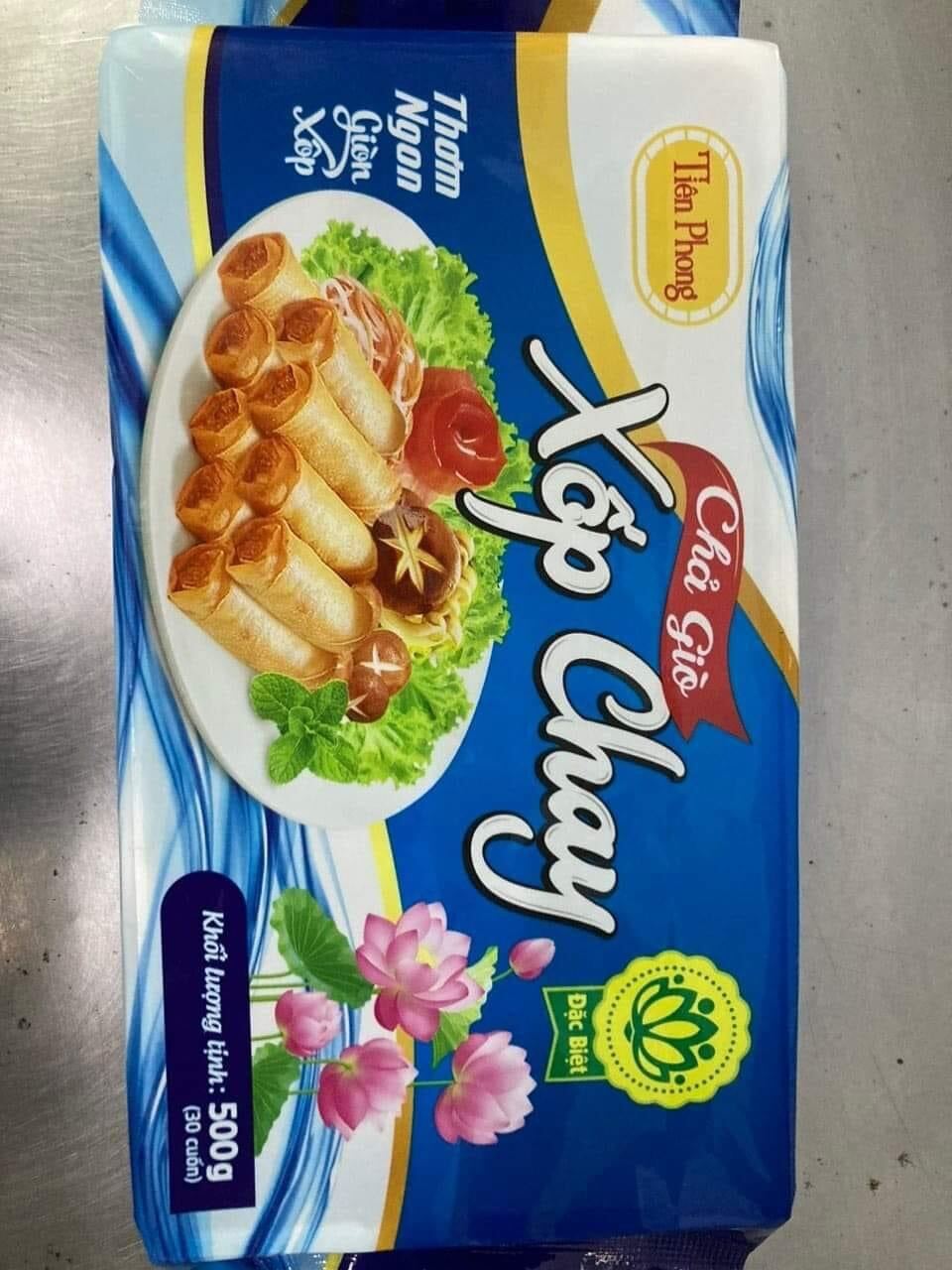 Chả giò xốp chay an tuệ 500g/ hộp 30 cuốn/hàng lạnh chỉ ship 2h/tpc an tuệ