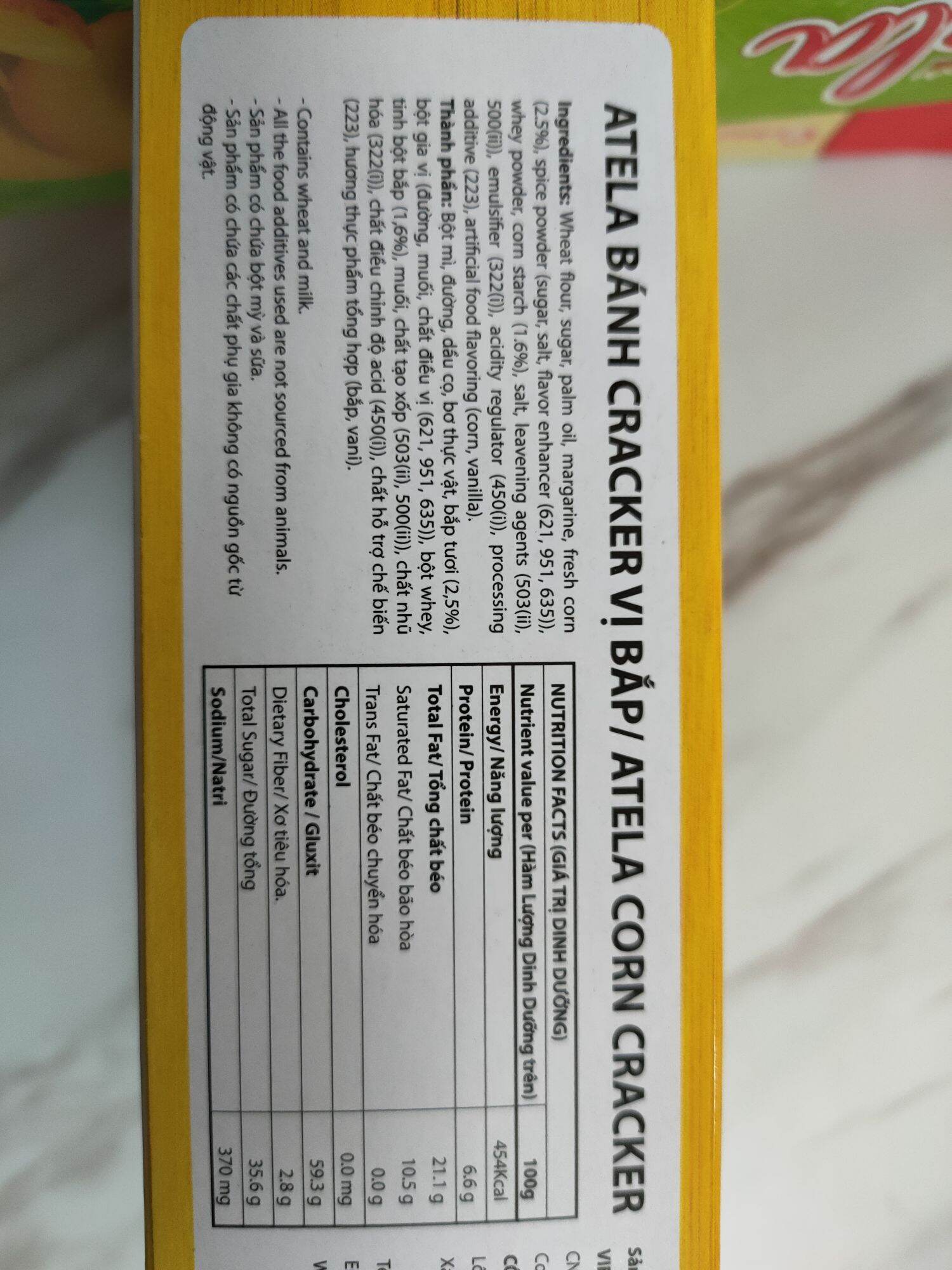 Bánh Cracker Vị Bắp ATELA 150gr
