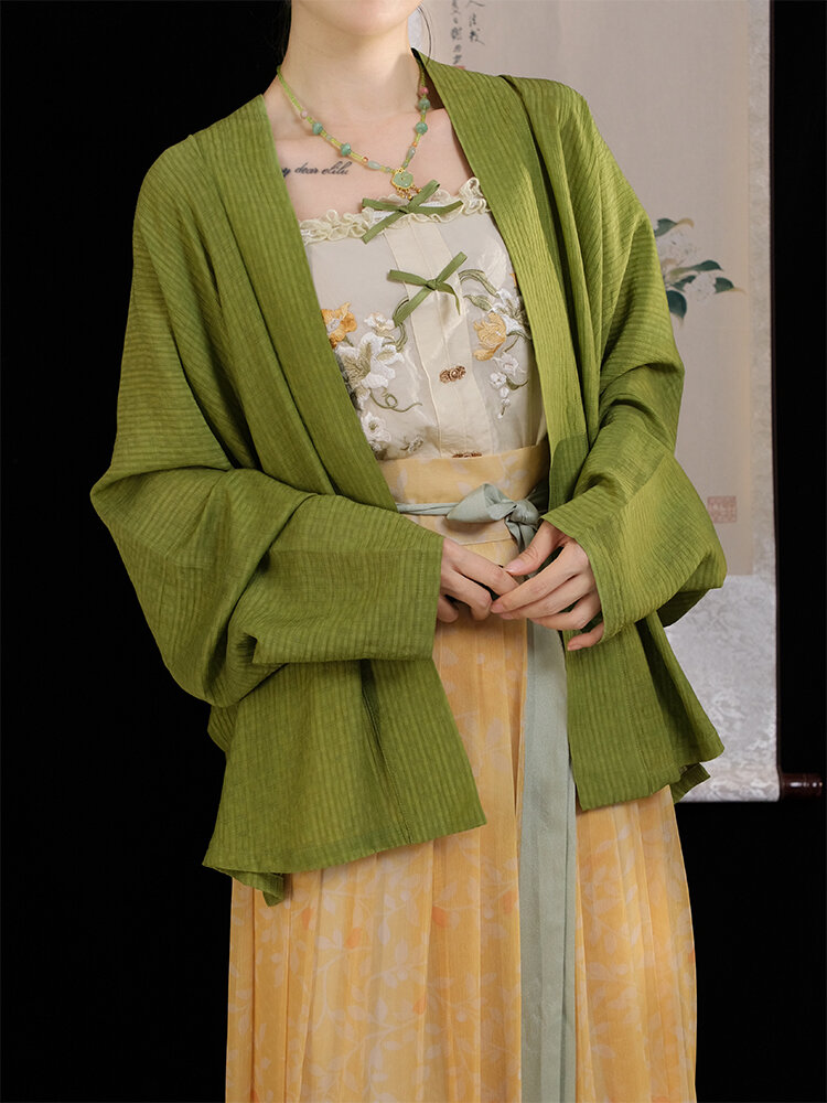 Áo Khoác Cardigan Tay Dài Cổ Chữ V Thường Ngày Phong Cách Mới Trung Hoa Cổ Truyền Tay Dài Thường Ngày Mùa Hè 2025