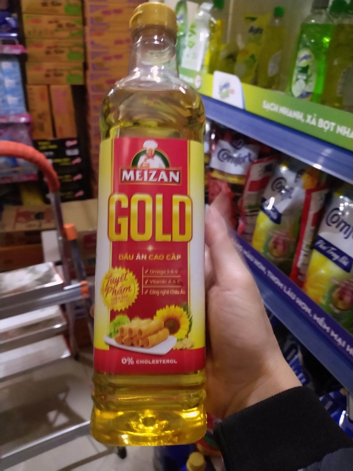 Dầu ăn Meizan Gold chai 1 lít
