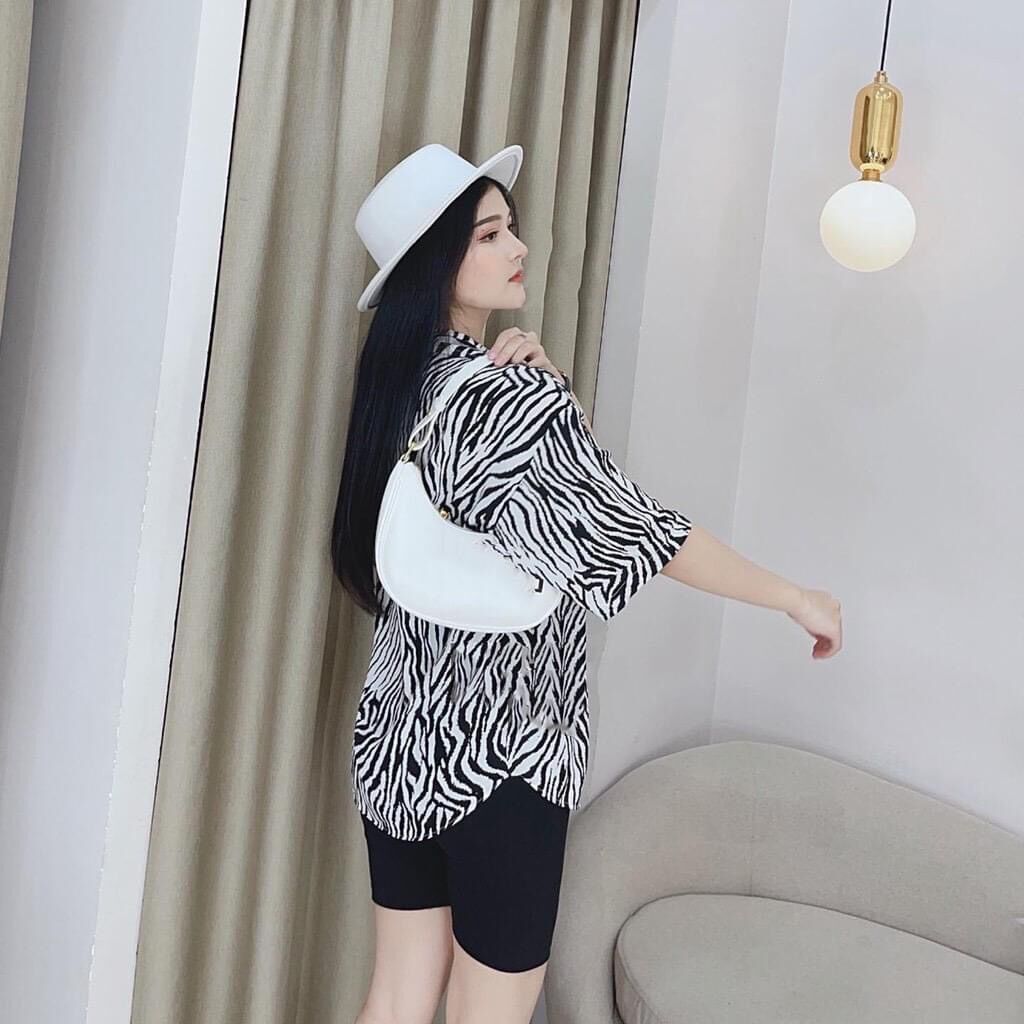 Áo sơ mi rằn ri hoạ tiết hot trend