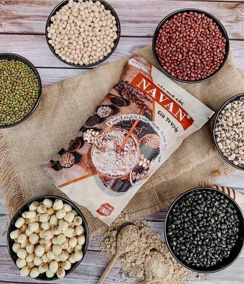 Combo 02 túi ngũ cốc gia truyền Navan (02 x 800g) - Xuất xứ Việt Nam - Ngũ Cốc dành cho mẹ bầu, mẹ b