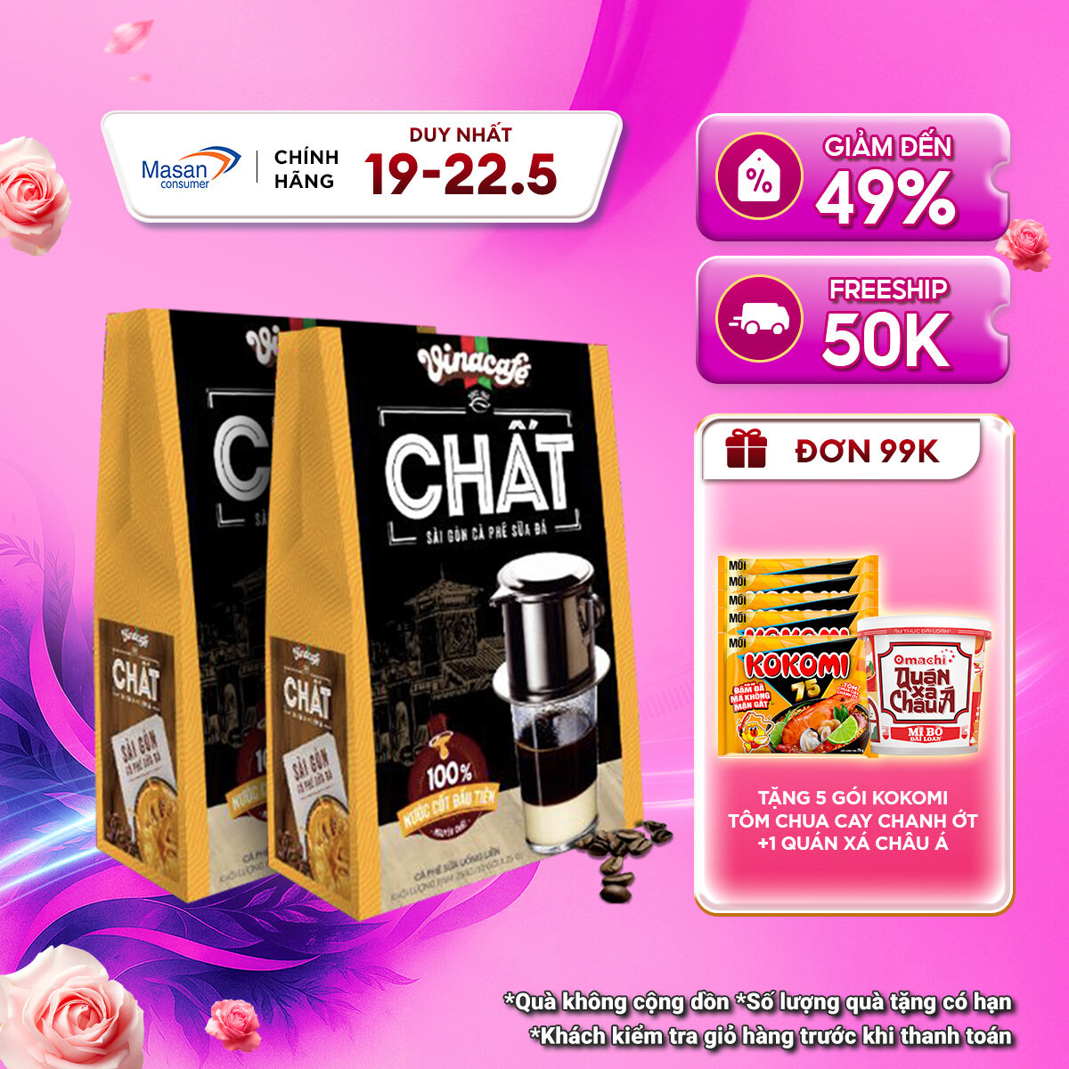Combo 2 Hộp Cà Phê Vinacafé Chất Sài Gòn Cà Phê Sữa Đá - Hộp 10 Gói x 29g