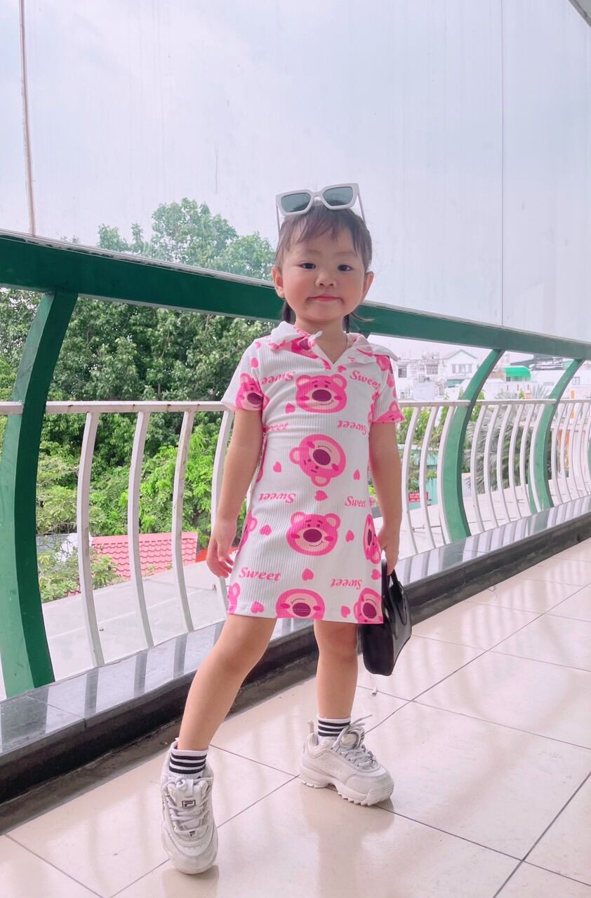 Đầm Body Chất Thun Cotton Co Giãn Bé Gái