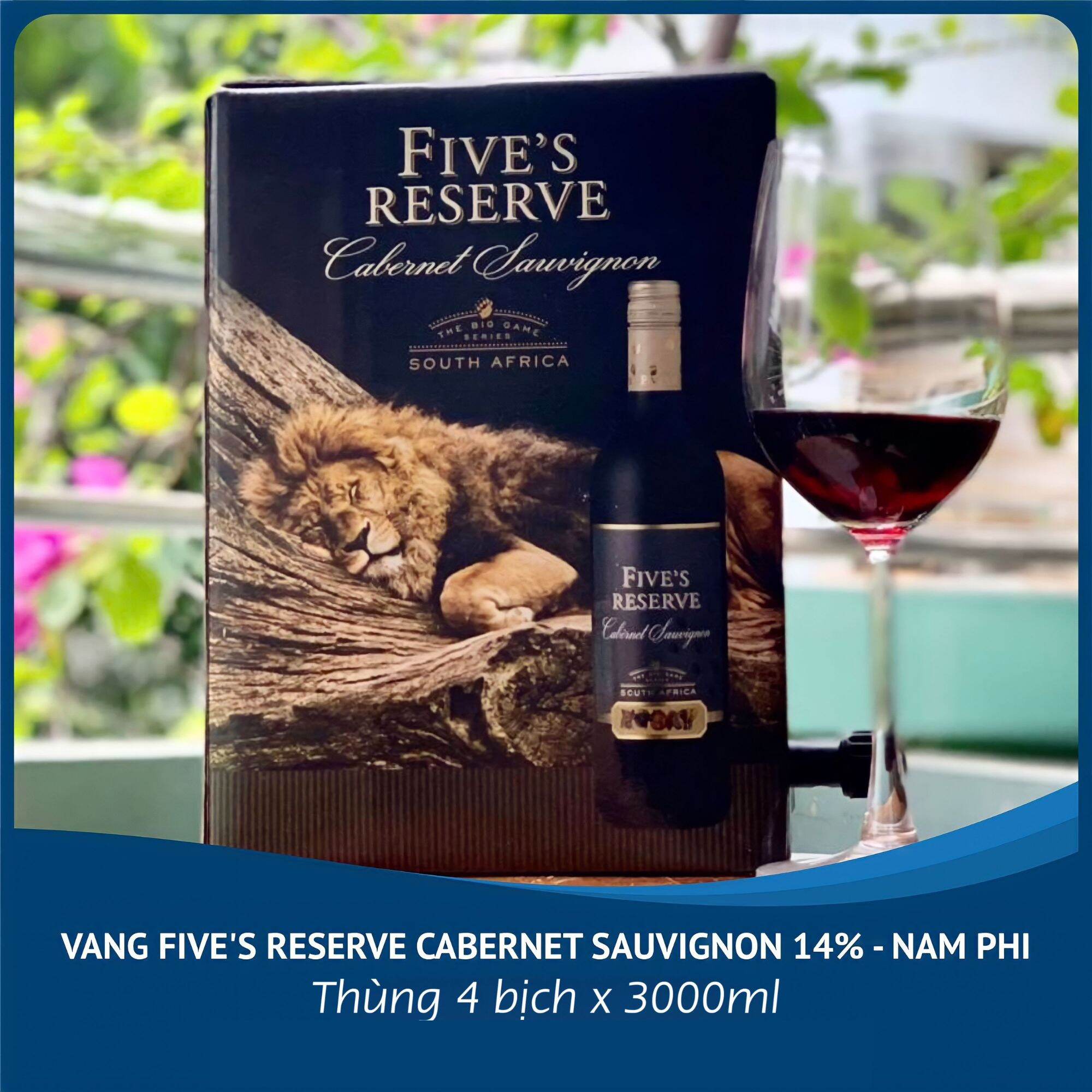 Vang Bịch Nam Phi Five's Reserve 3L - Vang Bịch 3L