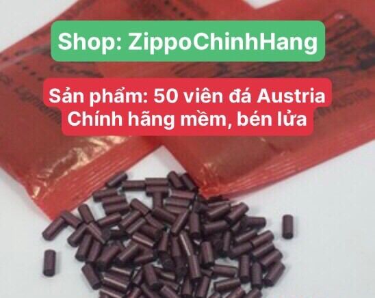 Combo 50 viên đá Zippo cao cấp nhập khẩu Áo, đá tím Austria mềm bén lửa, đá cho các loại bật lửa: Zippo, Dunhill, Dupont...