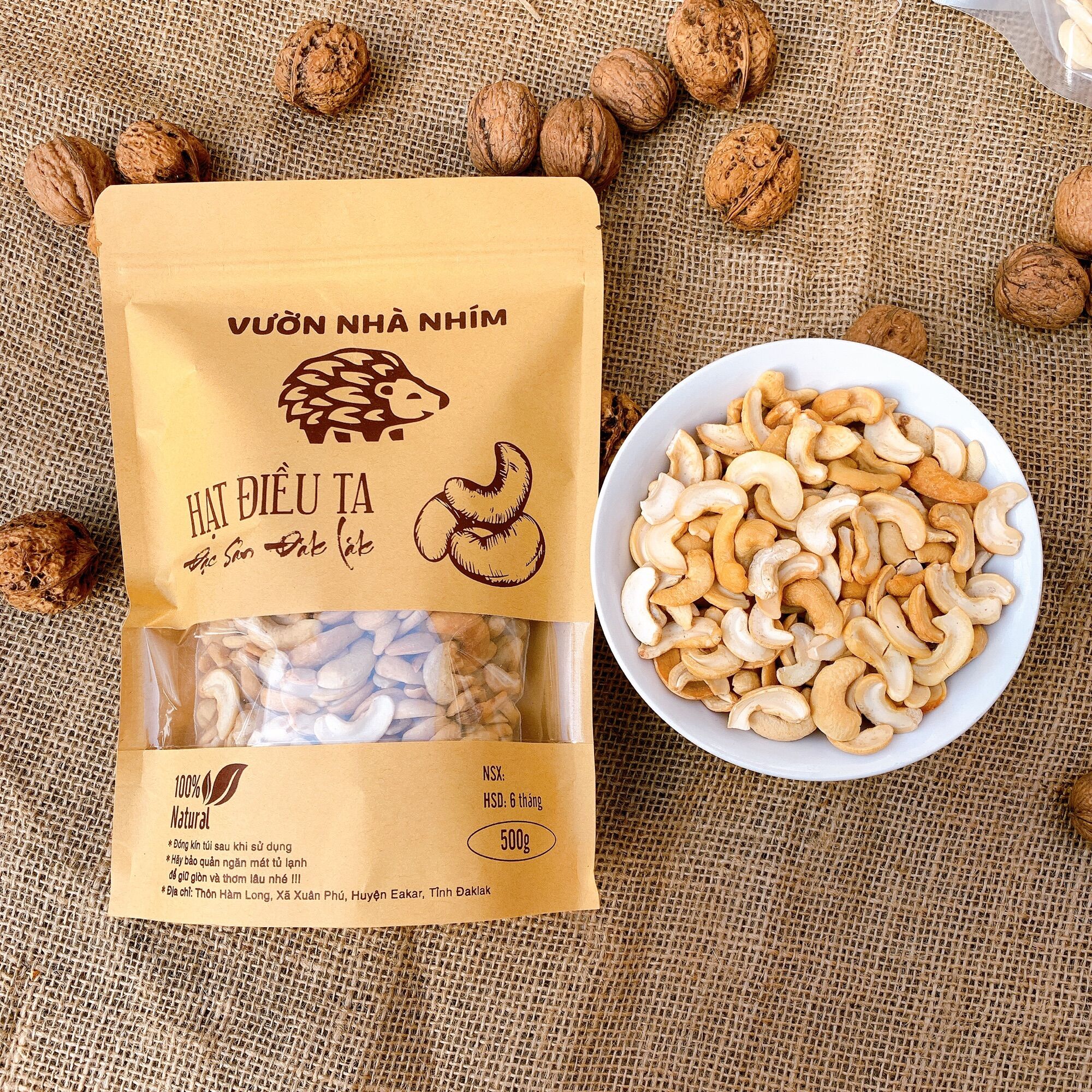 500G hạt điều vỡ rang nguyên vị thơm ngon