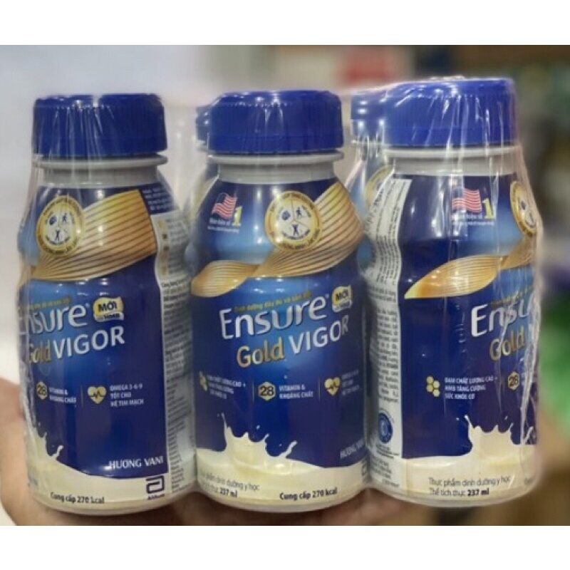 Lốc 6 chai sữa nước Ensure Gold Vigor/Original 237ml/chai