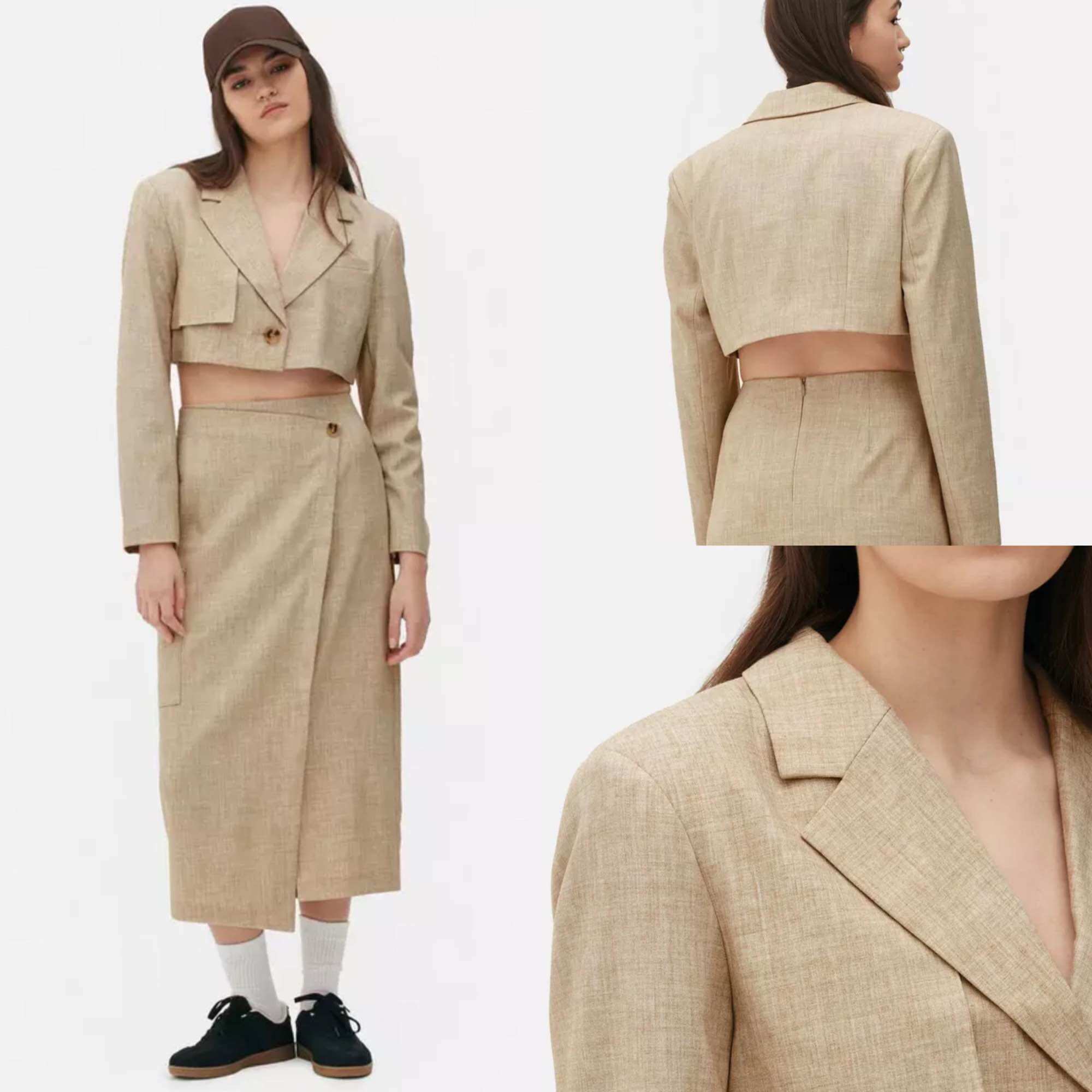 Áo crop blazer PR|M@RK xuất xịn