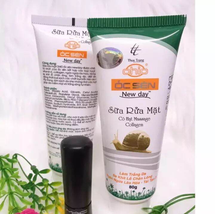 SỮA RỬA MẶT TRẮNG DA CÓ HẠT MASSAGE OHIO ỐC SÊN 80G