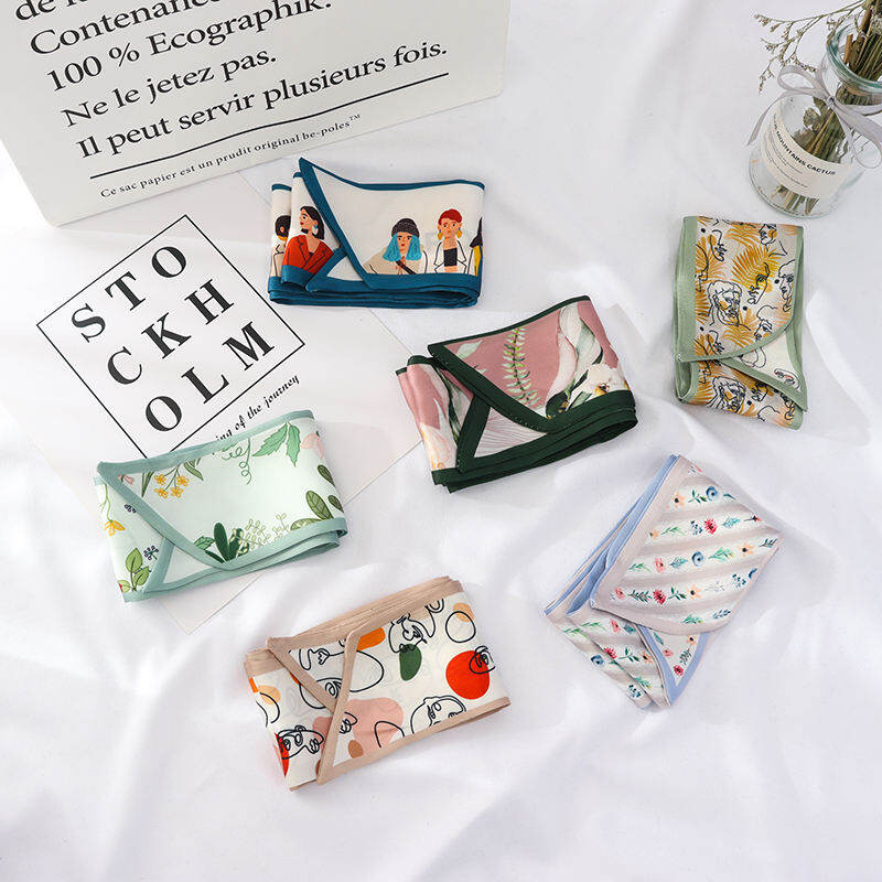 Mùa Hè Loại Dài Mốt Thời Thượng Nữ Tiểu Cà Vạt Nữ Hoa Cỏ Cổ Tay Buộc Khăn Lụa Tóc Ruy Băng Dáng Dài Túi Xách Tiên Nữ Buộc Tóc Tóc