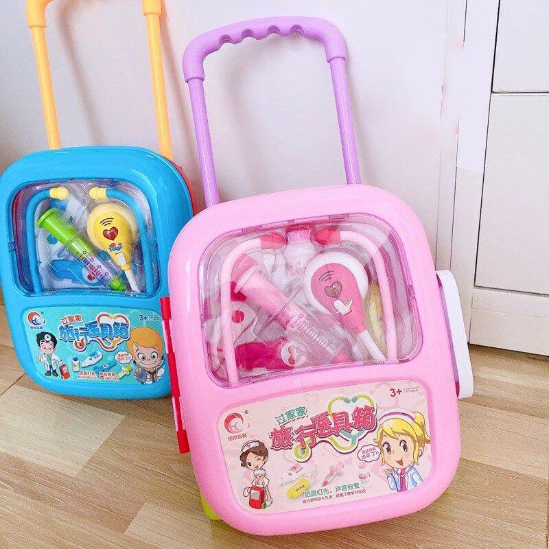Đồ chơi bác sĩ vali kéo vật dụng bác sĩ có đèn sáng cho bé