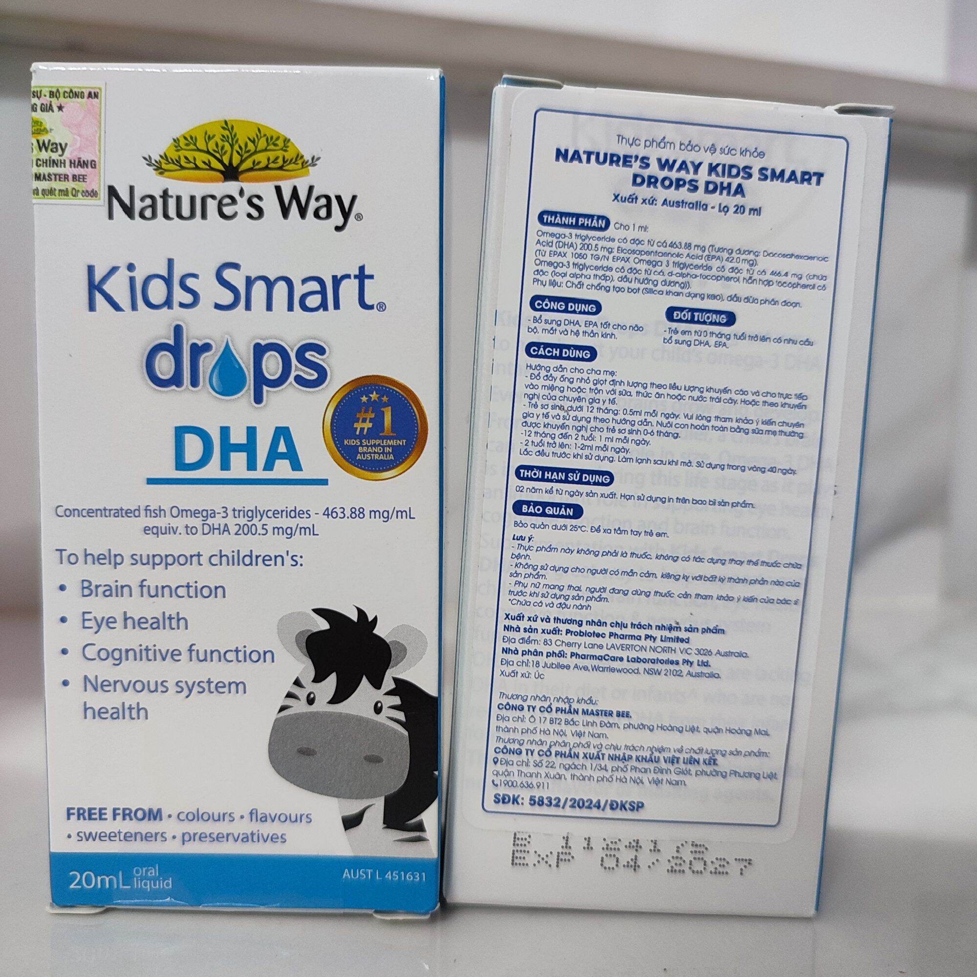 Date 2027-dha dạng giọt nature’s way kid smart dha drops 20ml úc