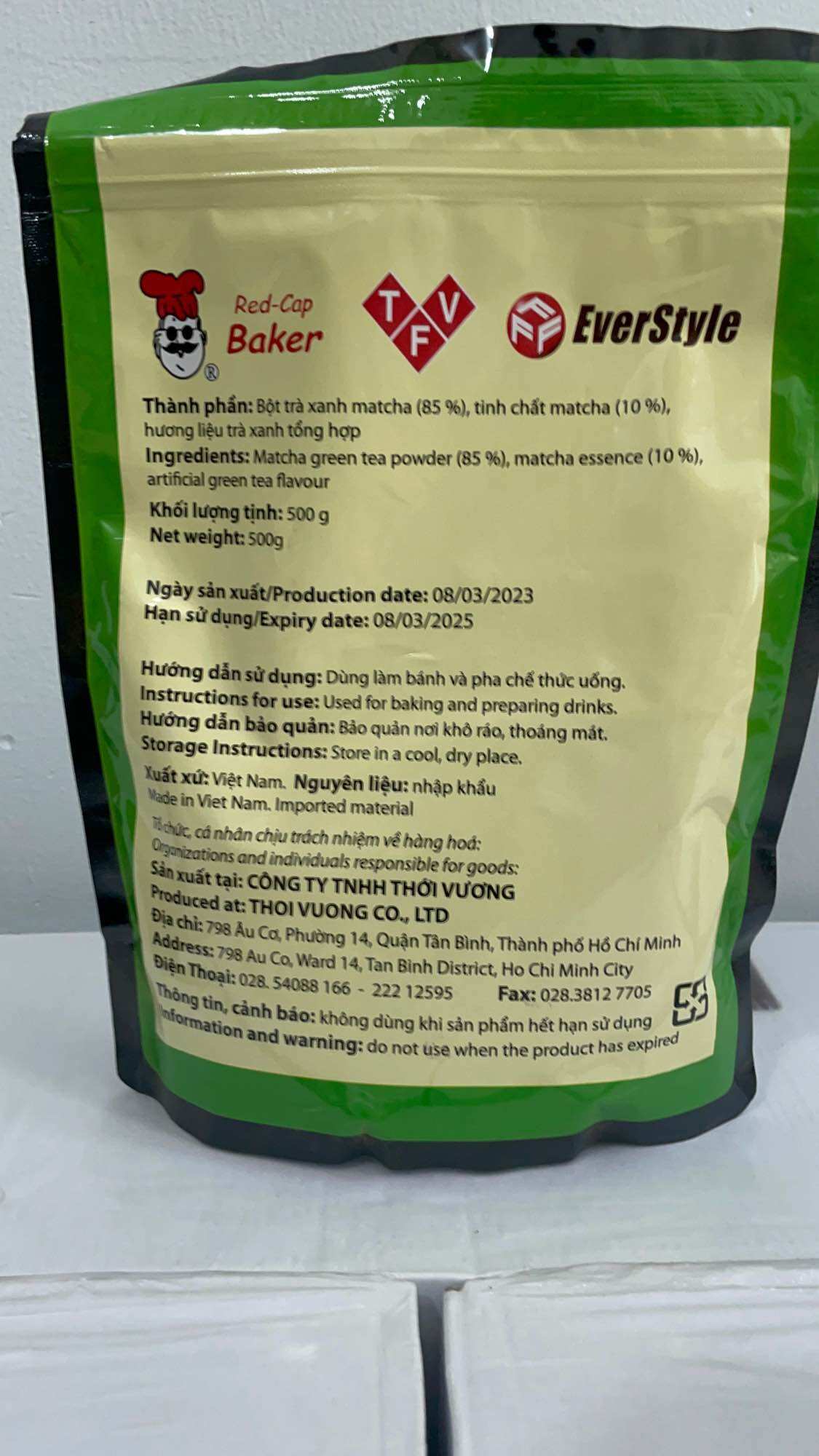 Bột Matcha Đài Loan (Everstyle) - Gói 500g