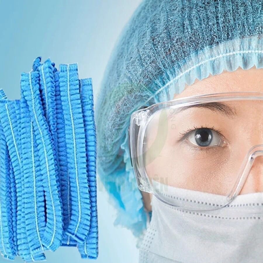 Mũ y tế xanh dùng 1 lần