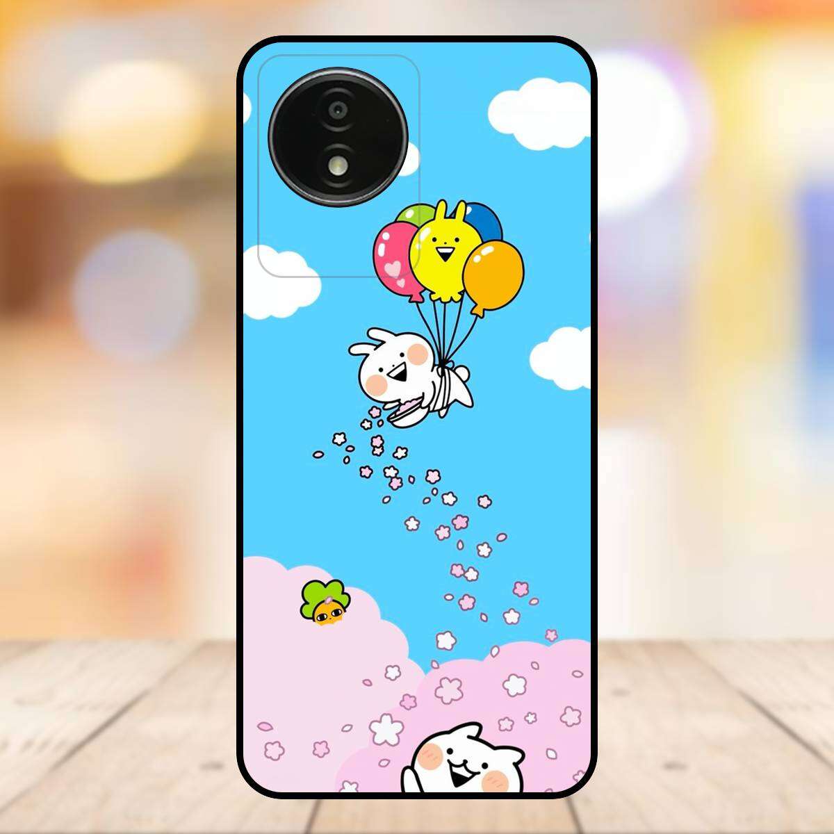 Ốp lưng điện thoại Vivo Y02 viền đen Thỏ Usagyuuun Cute Dễ Thương