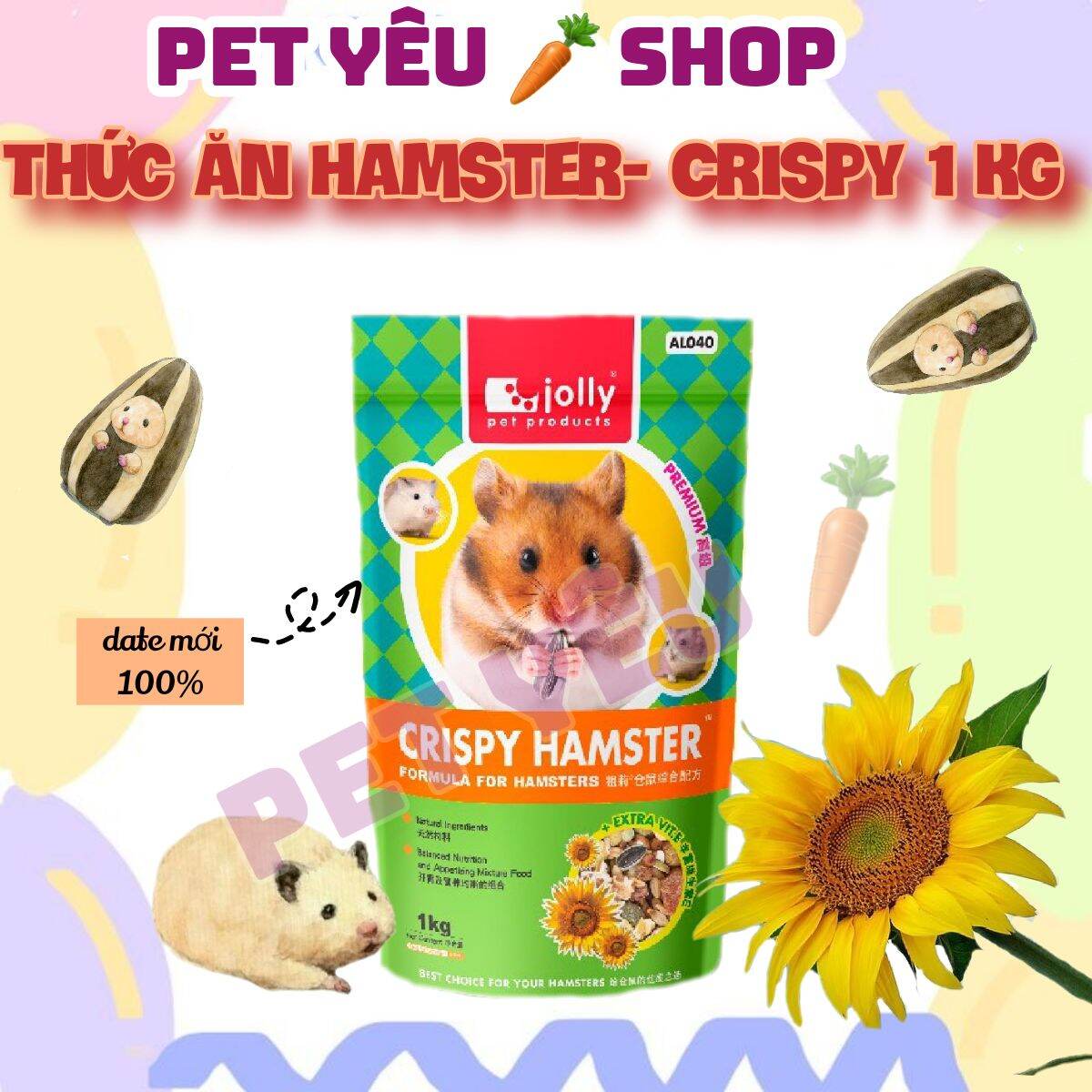 Crispy hamster 🐹Date mới🐹 Freeship thức ăn hamster siêu ngon siêu thơm